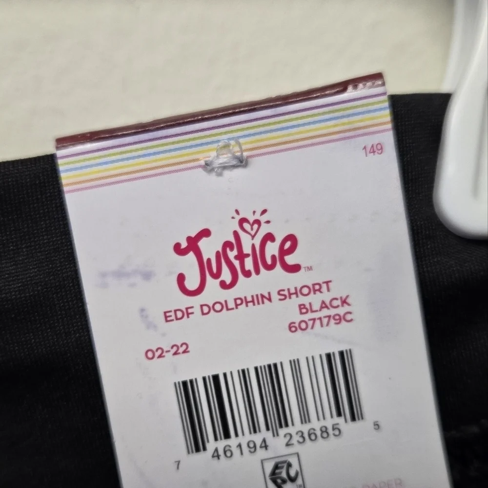 Justice Everyday Faves Dolphin Shorts Black S ( 7 / 8 )